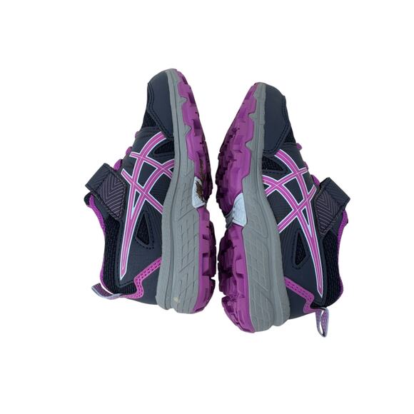 Asics Pre Venture 8 PS Running Shoes Unisex Kids Size 10 Black Purple 1014A170 - Picture 6 of 9
